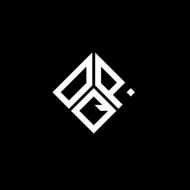 Siyah arka planda OQP harf logosu tasarımı. OQP yaratıcı harflerin baş harfleri logo kavramı. OQP harf tasarımı.