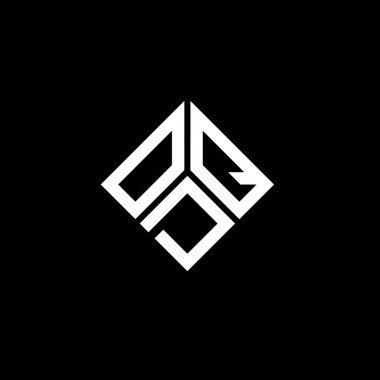 Siyah arka planda ODQ harf logosu tasarımı. ODQ yaratıcı harflerin baş harfleri logo kavramı. ODQ harf tasarımı.