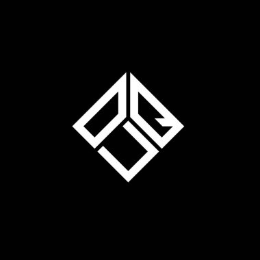 Siyah arka planda OUQ harfi logo tasarımı. OUQ yaratıcı harflerin baş harfleri logo kavramı. OUQ harf tasarımı.