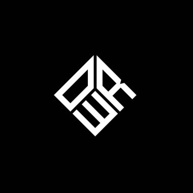 Siyah arka planda OWR harf logosu tasarımı. OWR yaratıcı harflerin baş harfleri logo kavramı. OWR harf tasarımı.