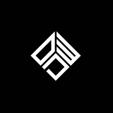 Siyah arka planda ODW harf logosu tasarımı. ODW yaratıcı harflerin baş harfleri logo kavramı. ODW harf tasarımı.