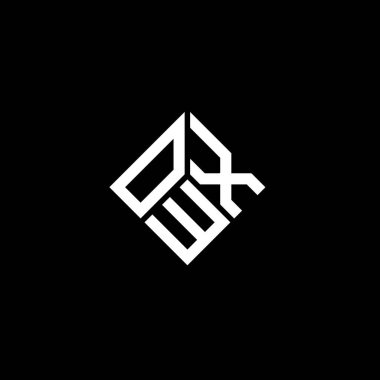 Siyah arka planda OWX harf logosu tasarımı. OWX yaratıcı harflerin baş harfleri logo kavramı. OWX harf tasarımı.