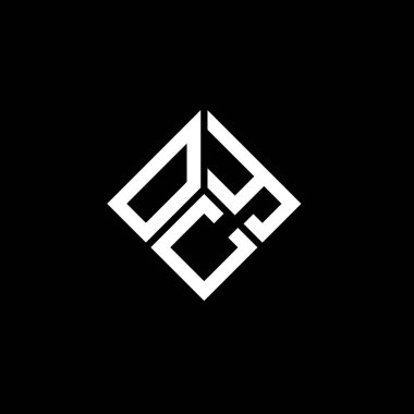 Siyah arka planda OCY harf logosu tasarımı. OCY yaratıcı harflerin baş harfleri logo kavramı. OCY harf tasarımı.