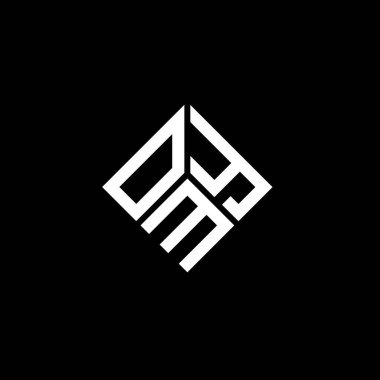 Siyah arka planda OMY mektup logosu tasarımı. OMY yaratıcı harfler logosu konsepti. OMY mektup tasarımı.