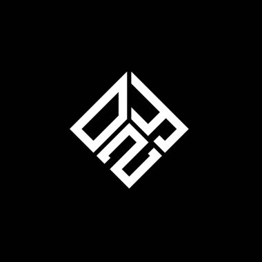 Siyah arka planda ÖzY harf logosu tasarımı. ÖzY yaratıcı harflerin baş harfleri logo kavramı. ÖzY harf tasarımı.