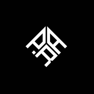 Siyah arka planda PRA harf logosu tasarımı. PRA yaratıcı harflerin baş harfleri logo kavramı. PRA harf tasarımı.