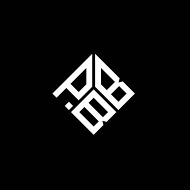 Siyah arka planda PBB harfi logo tasarımı. PBB yaratıcı harflerin baş harfleri logo kavramı. PBB harf tasarımı.