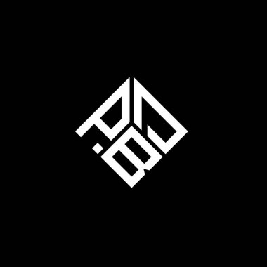 Siyah arka planda PBD harf logosu tasarımı. PBD yaratıcı harflerin baş harfleri logo kavramı. PBD harf tasarımı.