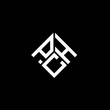 Siyah arka planda PCH harfi logo tasarımı. PCH yaratıcı harf logosu konsepti. PCH harf tasarımı.