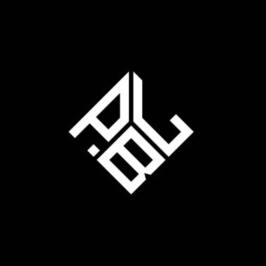 Siyah arkaplanda PBL harf logosu tasarımı. PBL yaratıcı harflerin baş harfleri logo kavramı. PBL harf tasarımı.