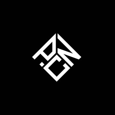 Siyah arkaplanda PCN harf logosu tasarımı. PCN yaratıcı harflerin baş harfleri logo kavramı. PCN harf tasarımı.
