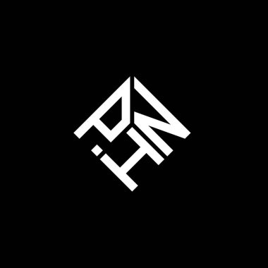 Siyah arka planda PHN harf logosu tasarımı. PHN yaratıcı harflerin baş harfleri logo kavramı. PHN harf tasarımı.