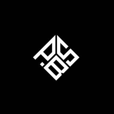 Siyah arka planda PBS mektup logosu tasarımı. PBS yaratıcı harflerin baş harfleri logo kavramı. PBS harf tasarımı.