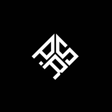 Siyah arka planda PRS harfi logo tasarımı. PRS yaratıcı harflerin baş harfleri logo kavramı. PRS harf tasarımı.