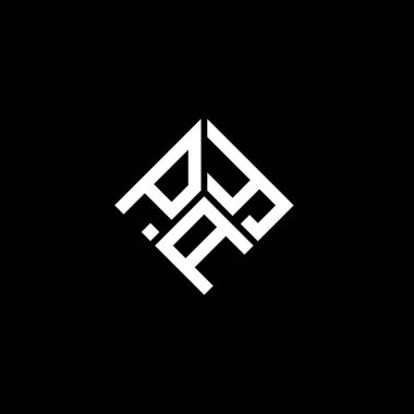 Siyah arka planda harf logosu tasarımı. Kreatif harf logosu konseptini öde. Ödeme harfi tasarımı.