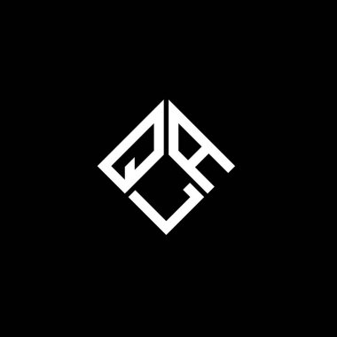 QLA harf logo tasarımı siyah arka planda. QLA yaratıcı harf logosu konsepti. QLA harf tasarımı.