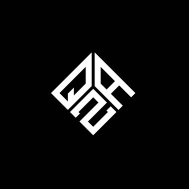 Siyah arka planda QZA harf logosu tasarımı. QZA yaratıcı harf logosu konsepti. QZA harf tasarımı.