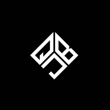 QJB harfi logo tasarımı siyah arkaplan üzerine. QJB yaratıcı harflerin baş harfleri logo kavramı. QJB harf tasarımı.