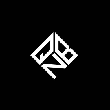 Siyah arka planda QNB harfi logo tasarımı. QNB yaratıcı harflerin baş harfleri logo kavramı. QNB harf tasarımı.