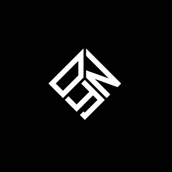 Oyn Letter Logo Design Black Background Oyn Creative Initials Letter — Stock Vector