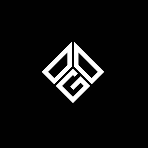Logo Ogo Lettera Disegno Sfondo Nero Ogo Creativo Iniziali Lettera — Vettoriale Stock