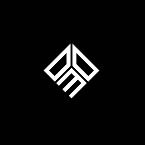 Omo Letter Logo Design Black Background Omo Creative Initials Letter — Stock Vector