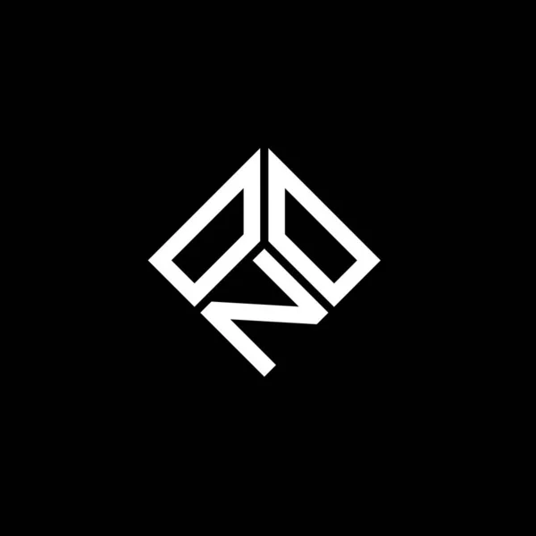 Ono Γράμμα Σχέδιο Λογότυπο Μαύρο Φόντο Ono Δημιουργική Αρχικά Γράμμα — Διανυσματικό Αρχείο