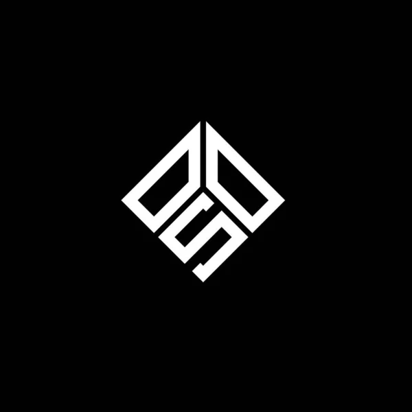 Oso Logo Ontwerp Zwarte Achtergrond Oso Creatieve Initialen Letter Logo — Stockvector