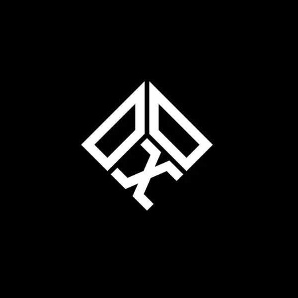 Diseño Del Logotipo Letra Oxo Sobre Fondo Negro Oxo Iniciales — Archivo Imágenes Vectoriales