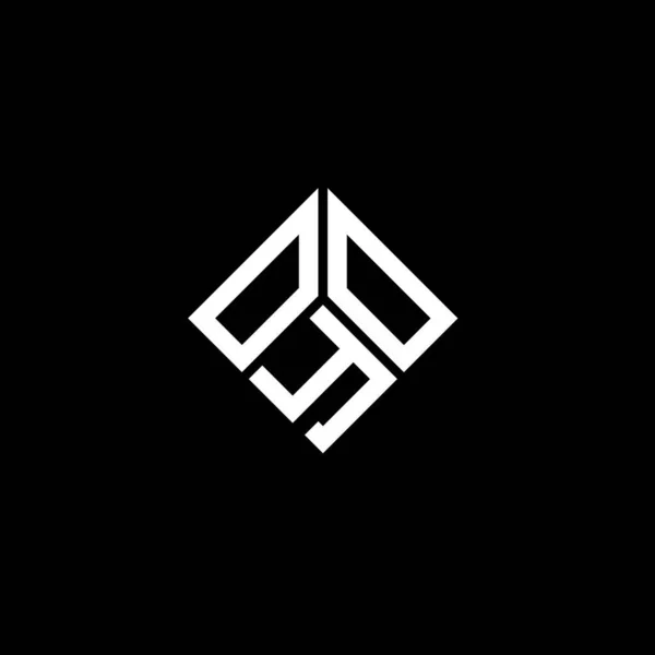 Diseño Del Logo Letra Oyo Sobre Fondo Negro Oyo Iniciales — Archivo Imágenes Vectoriales