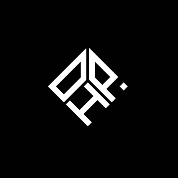 Ohp Logo Ontwerp Zwarte Achtergrond Ohp Creatieve Initialen Letter Logo — Stockvector