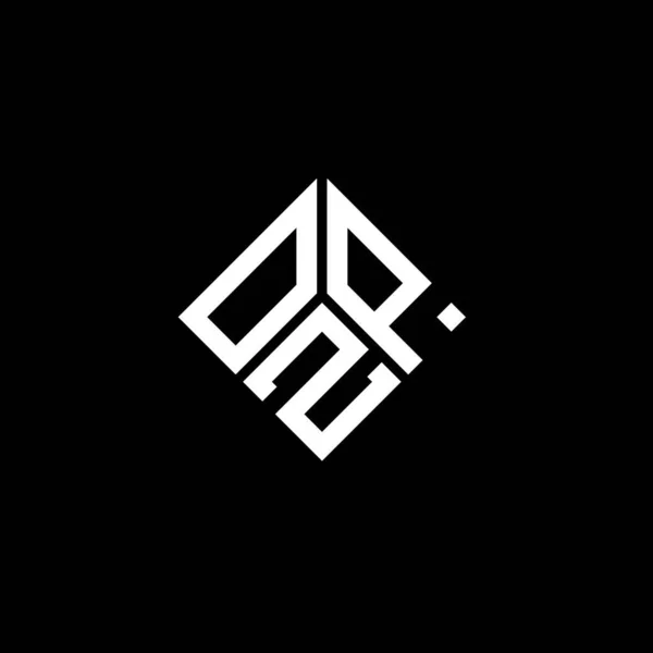 Ozp Letter Logo Design Auf Schwarzem Hintergrund Ozp Kreative Initialen — Stockvektor