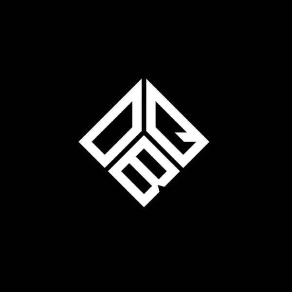 Projekt Logo Litery Obq Czarnym Tle Kreatywne Inicjały Obq Koncepcja — Wektor stockowy