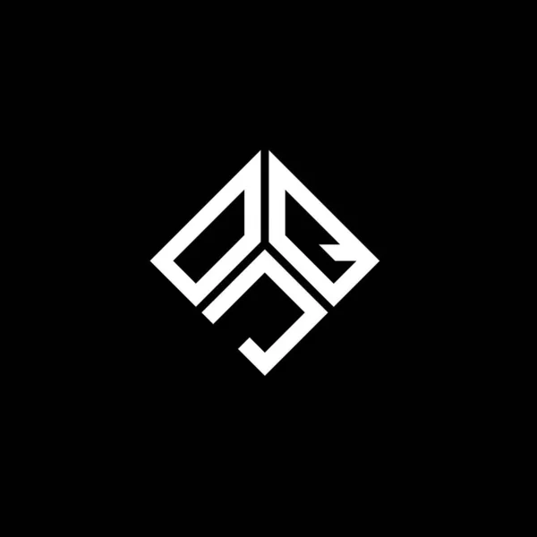 Logo Desain Huruf Ojq Pada Latar Belakang Hitam Inisial Kreatif - Stok Vektor