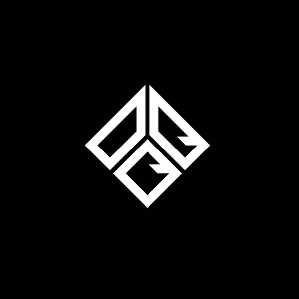 Oqq Letter Logo Ontwerp Zwarte Achtergrond Oqq Creatieve Initialen Letter — Stockvector