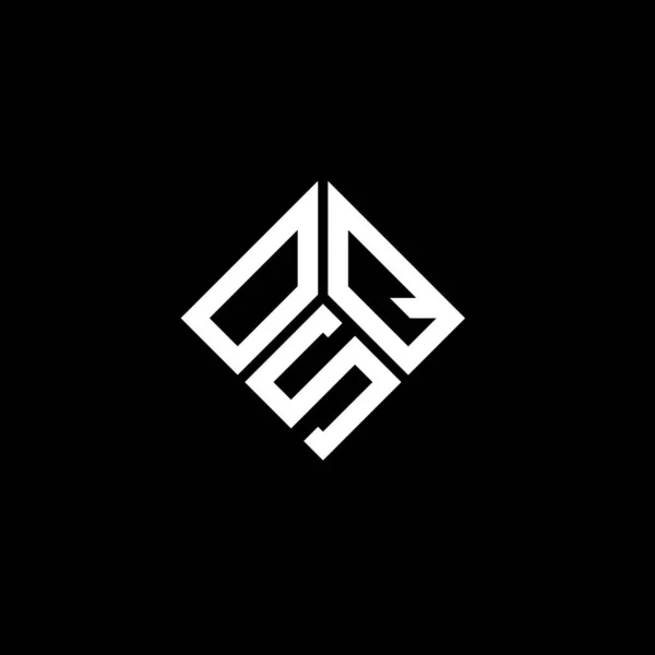 Osq Letter Logo Design Black Background Osq Creative Initials Letter — Stock Vector