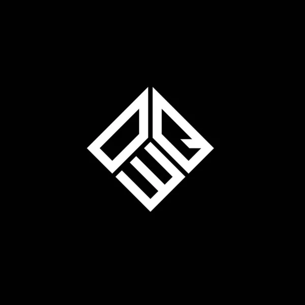 Owq Letter Logo Design Black Background Owq Creative Initials Letter — Stock Vector