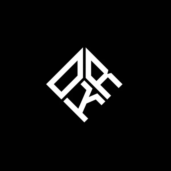 Okr Schriftzug Logo Design Auf Schwarzem Hintergrund Okr Kreative Initialen — Stockvektor