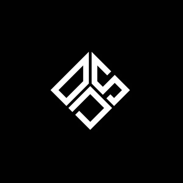 Logo Lettera Ods Sfondo Nero Concetto Logo Lettera Iniziali Creative — Vettoriale Stock