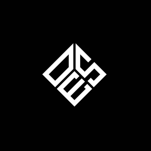 Diseño Del Logotipo Letra Oes Sobre Fondo Negro Oes Iniciales — Archivo Imágenes Vectoriales