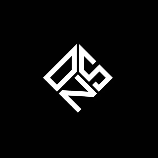 黒を基調としたOnsレターロゴデザイン 創造的なイニシャルの手紙のロゴの概念 Onsレターデザイン — ストックベクタ