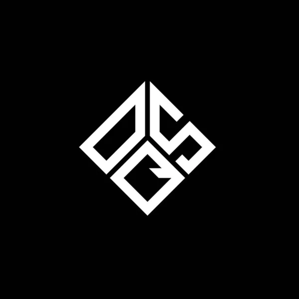 Logo Lettera Oqs Sfondo Nero Concetto Logo Lettera Iniziali Creative — Vettoriale Stock