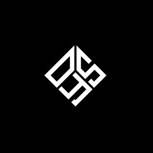 Diseño Del Logotipo Letra Oys Sobre Fondo Negro Oys Iniciales — Vector de stock