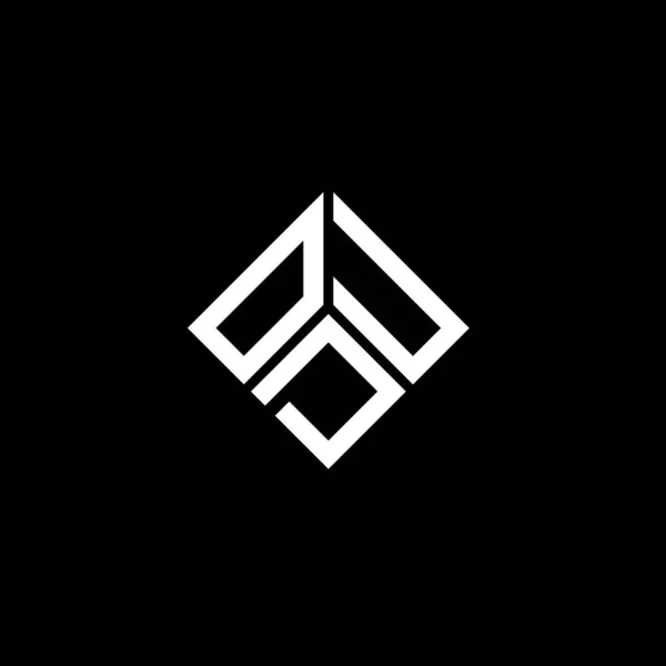 Odu Letter Logo Design Black Background Odu Creative Initials Letter — Stock Vector
