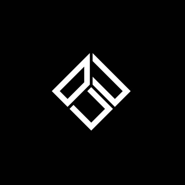Σχεδιασμός Λογότυπου Ouu Μαύρο Φόντο Ouu Δημιουργικά Αρχικά Γράμμα Λογότυπο — Διανυσματικό Αρχείο