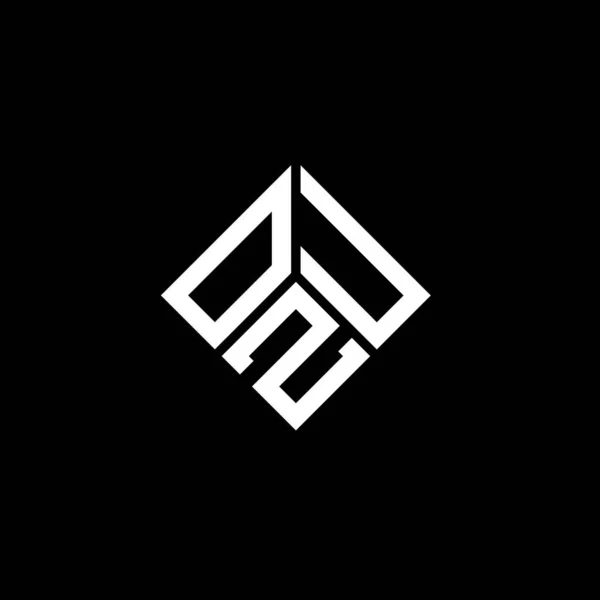 Ozu Brev Logotyp Design Svart Bakgrund Ozu Kreativa Initialer Brev — Stock vektor