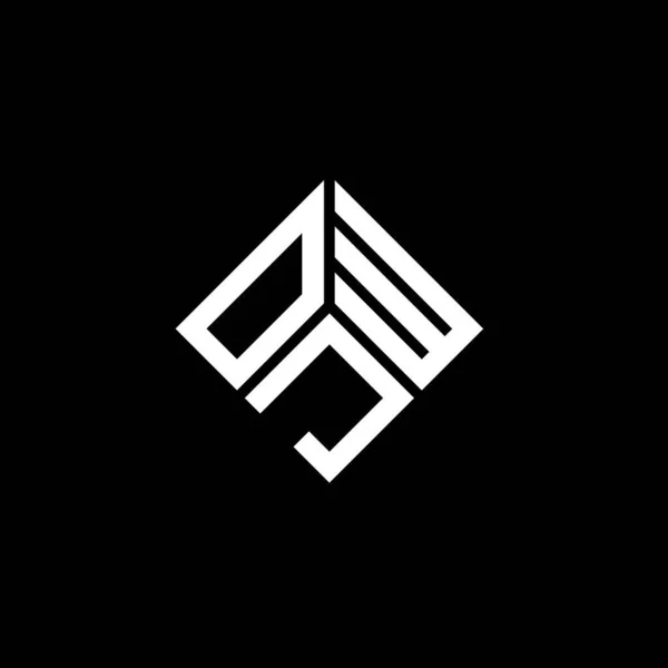 Ojw Schriftzug Logo Design Auf Schwarzem Hintergrund Ojw Kreative Initialen — Stockvektor