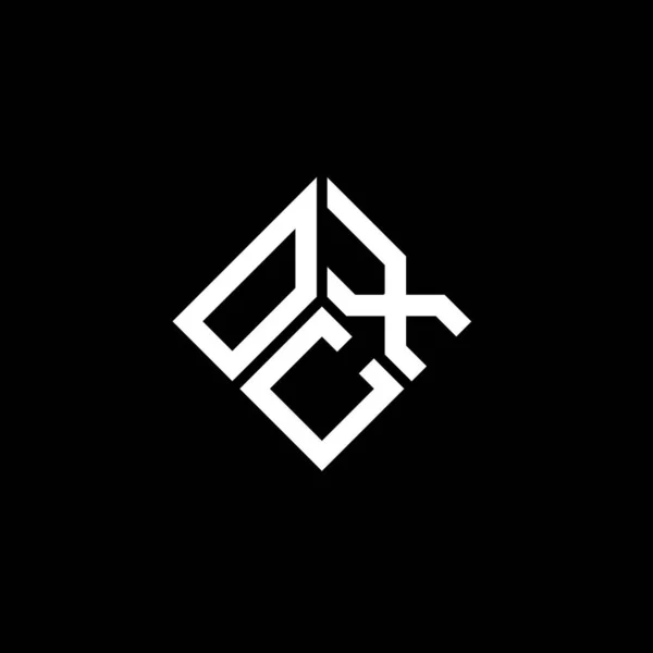 Ocx Letter Logo Design Black Background Ocx Creative Initials Letter — Stock Vector