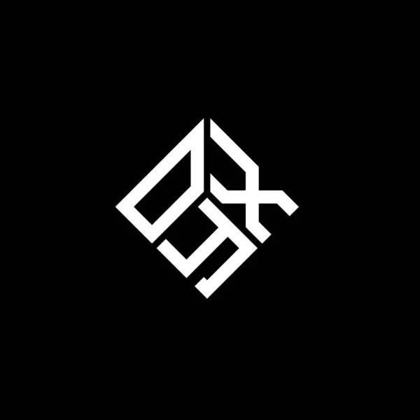 Design Logotipo Letra Oyx Fundo Preto Oyx Iniciais Criativas Conceito — Vetor de Stock