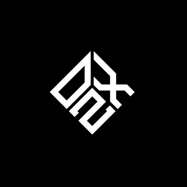 Ozx Logo Ontwerp Zwarte Achtergrond Ozx Creatieve Initialen Letter Logo — Stockvector